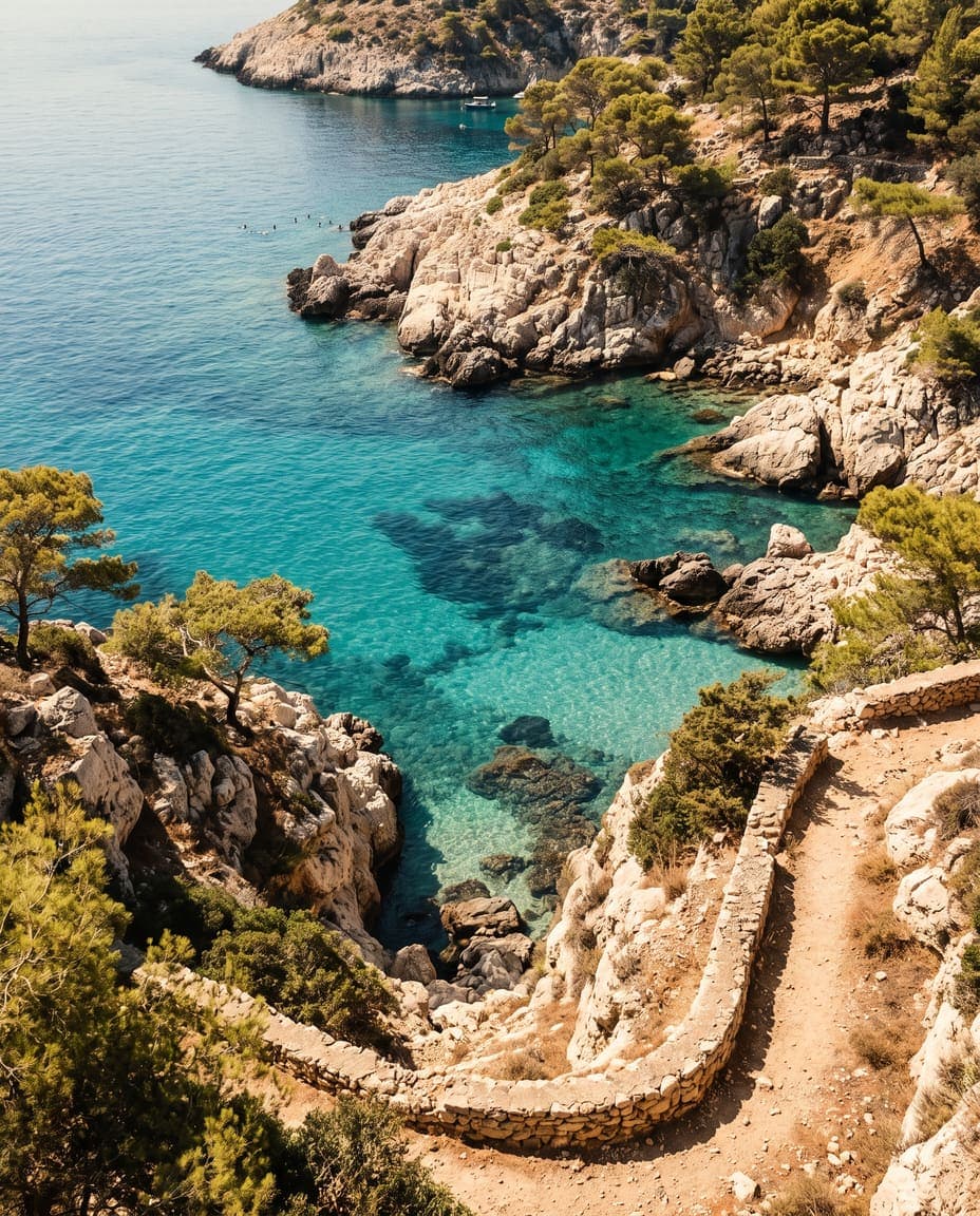 Surferi pe plaja cu pietriș din Ixia, Rodos, într-o zi cu vânt