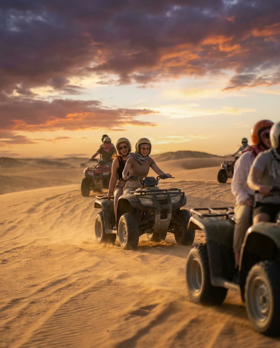 Excursie în deșert cu quad-uri la apus lângă Hurghada